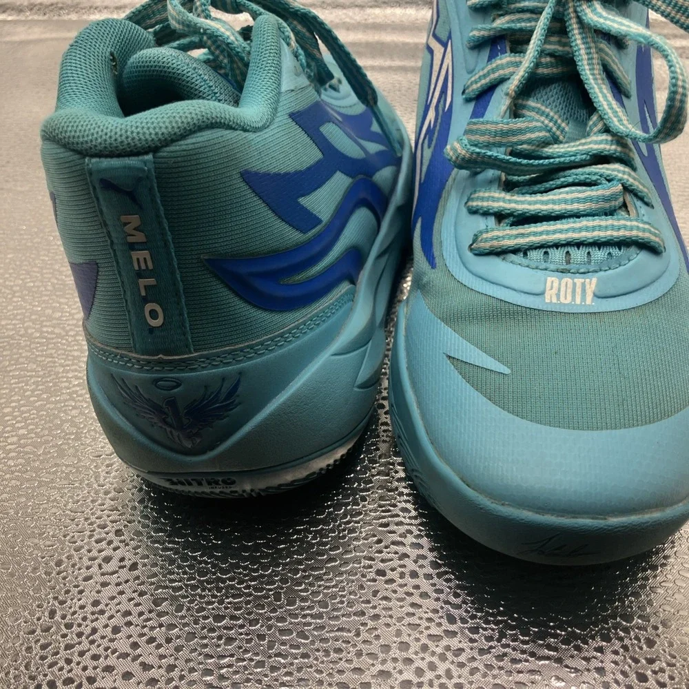 Puma Melo ROTY Youth Basketball Shoes Blue US 5.5